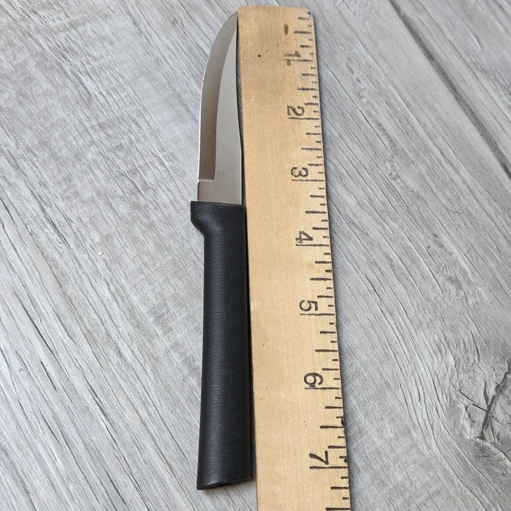 Rada Cutlery Paring Knife Black Resin Handle Stainless Steel USA Made 6.75 in
